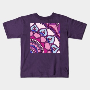 Pink Henna Flower Kids T-Shirt